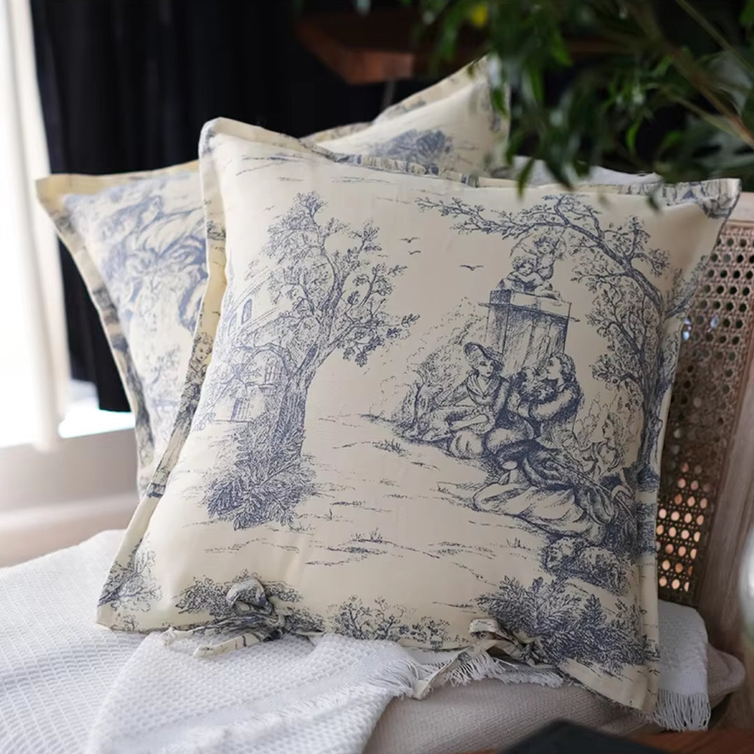 Toile throw pillow hotsell