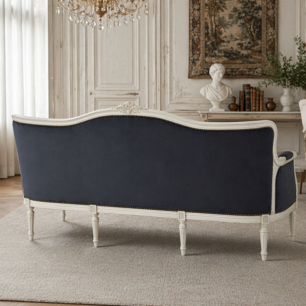 The Deauville Sofa, Charcoal Velvet