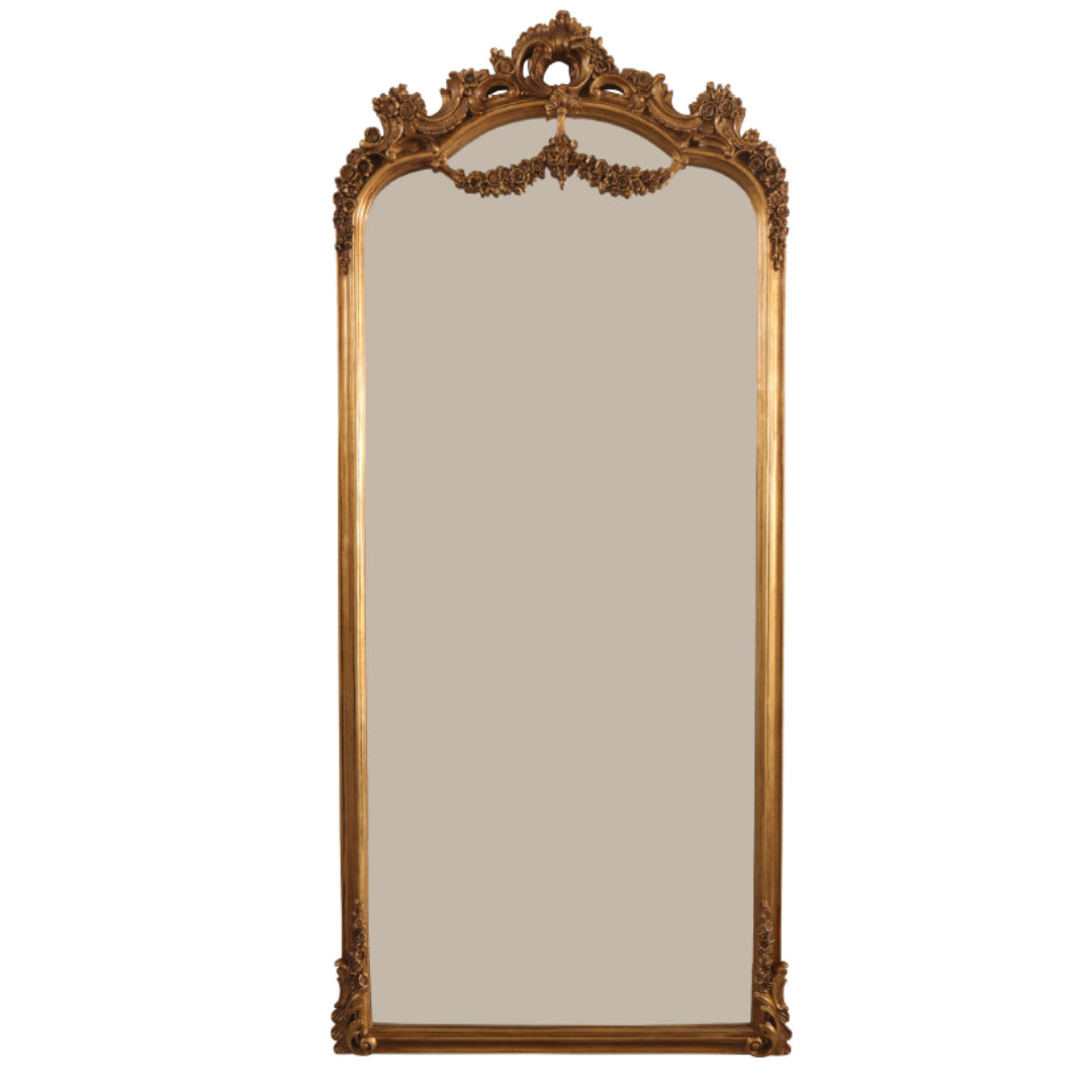 Fleurs d'Or Mirror with gold floral frame and intricate detailing