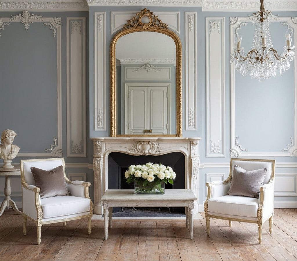 The Luxembourg Armchair (White Linen)