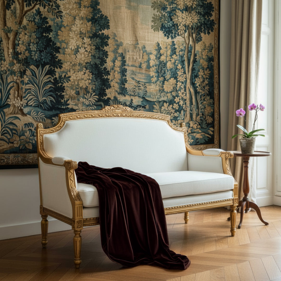 美品　フランス　ルイ16世　ゴブラン織り　ラブソファ　サロンソファ　高級 ルイ16世フレンチカウチソファ【パディントン】｜アンティーク家具