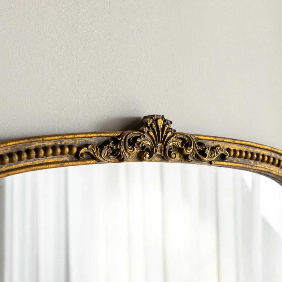 Palais Mirror: French Gilt Gold Mirror With Elegant Details