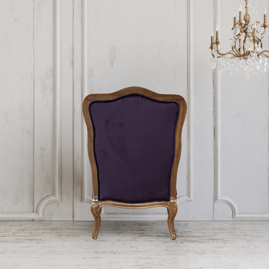 Furniture - Reims Armchair (Aubergine Velvet)