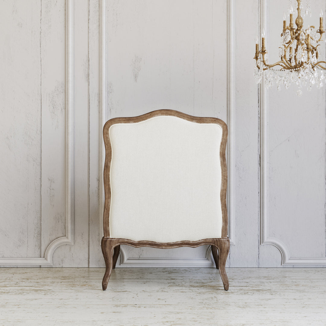 Reims Armchair (White Linen)-Manoir