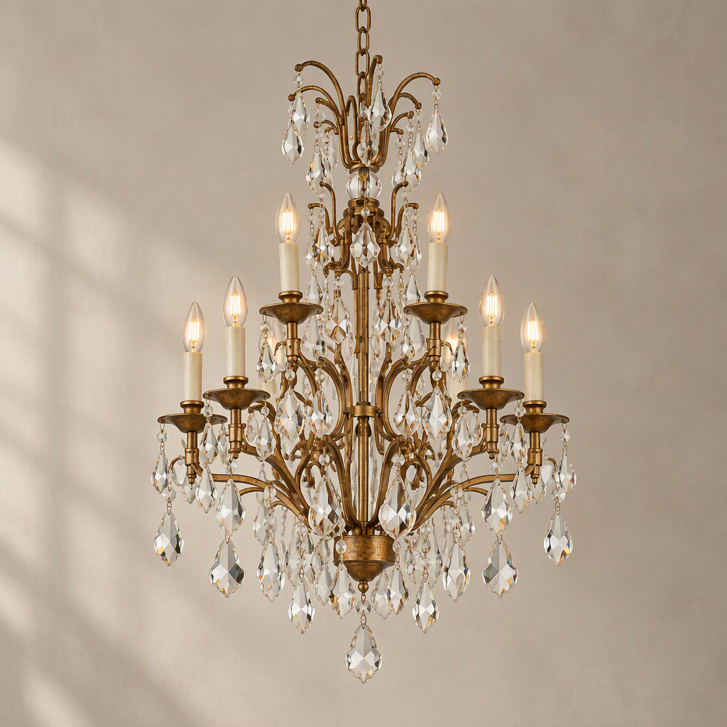 Belle Époque Chandelier, 9 Light