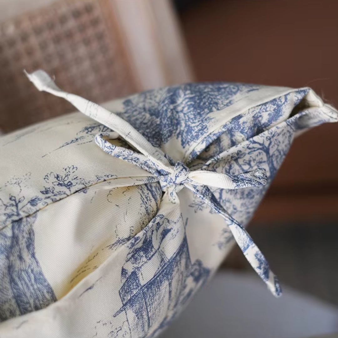 Soft Furnishings - French Jacquard Woven Toile De Jouy Pillow Cover
