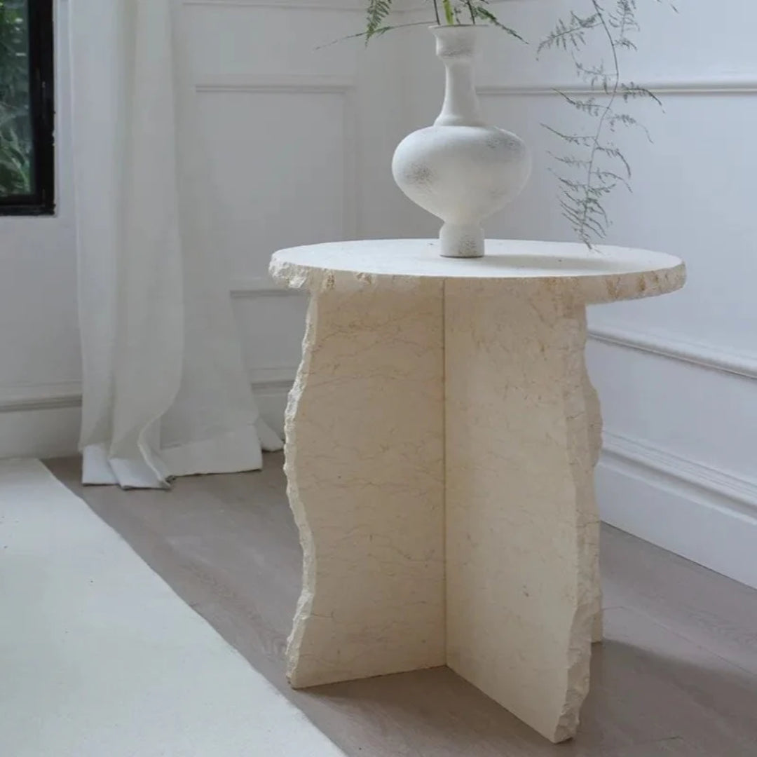The Henri French Marble Side Table