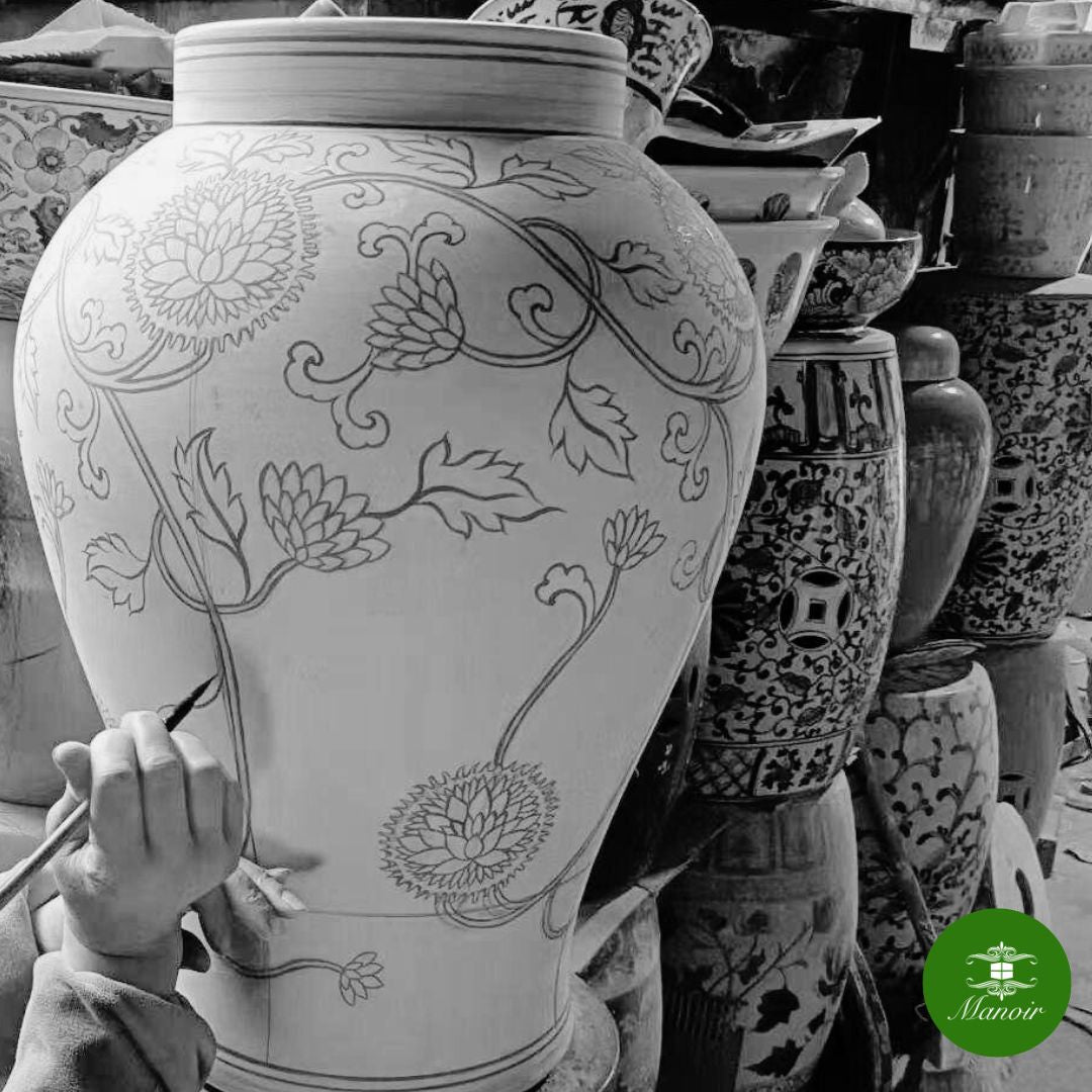 Chinoiserie Ginger Jar-Manoir