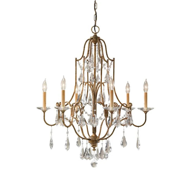 Élégance Gold and Crystal Chandelier (3 Sizes Available)