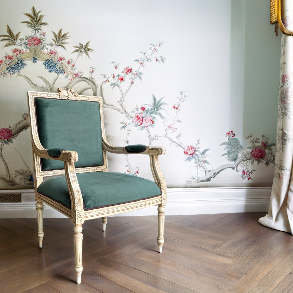 Furniture - The Élise Armchair (Ivy Velvet)