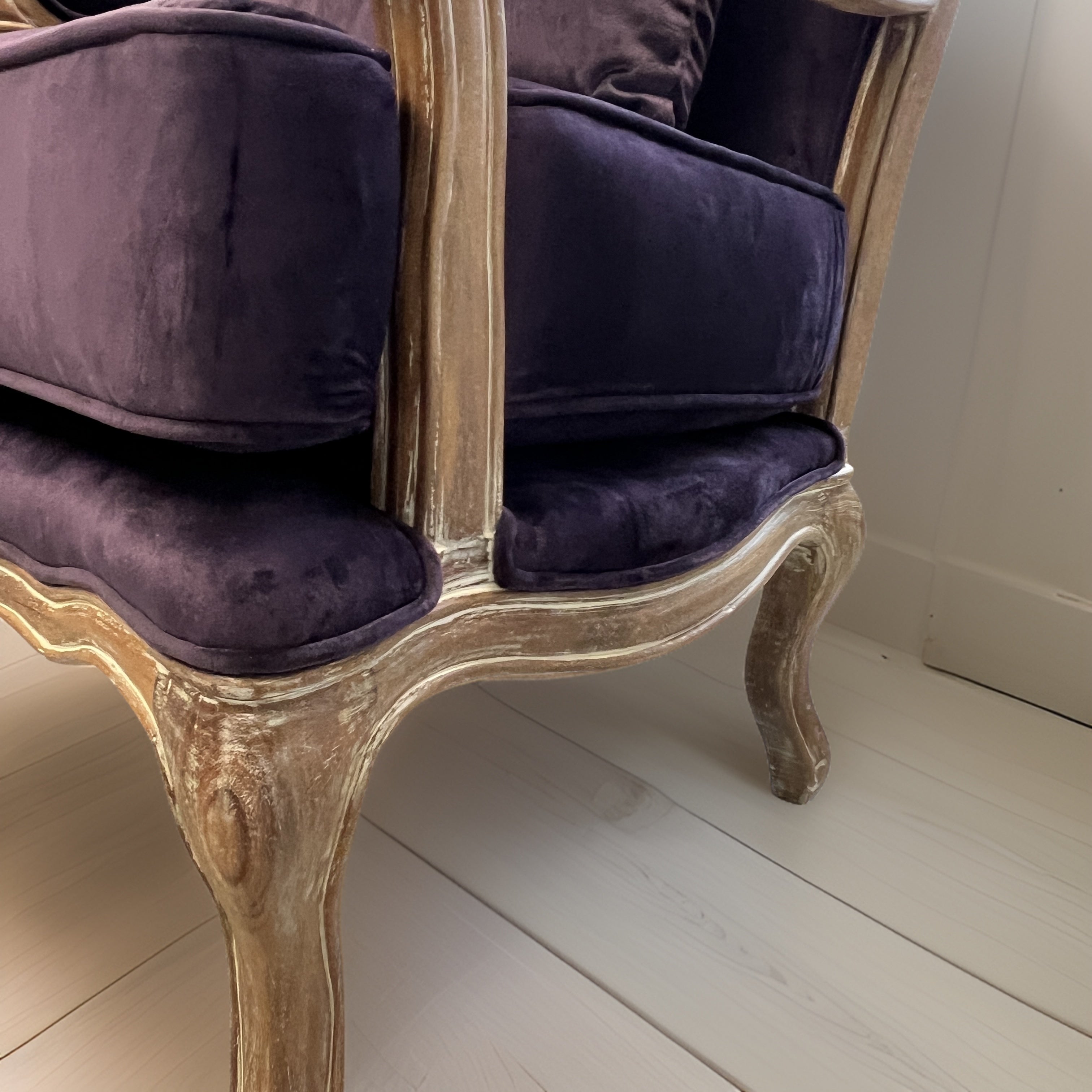 Furniture - Reims Armchair (Aubergine Velvet)