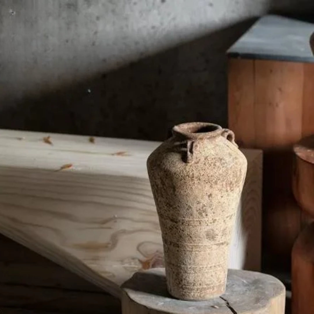 Handmade Vintage Stoneware Ceramic Vase