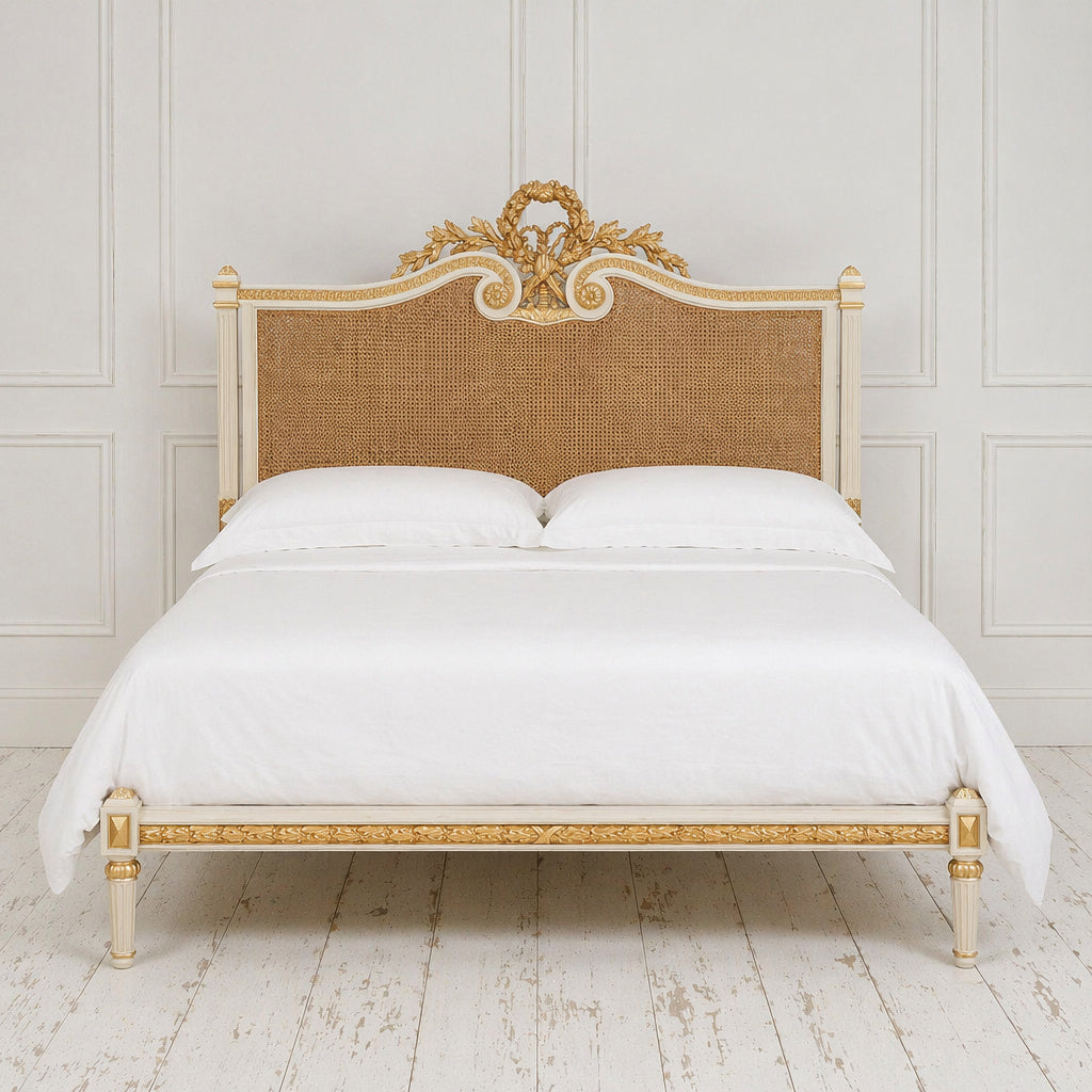 Isabelle Gilt Cane Bed, King Size
