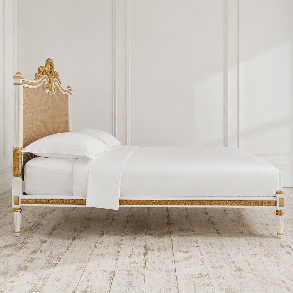 Isabelle Gilt Cane Bed, King Size