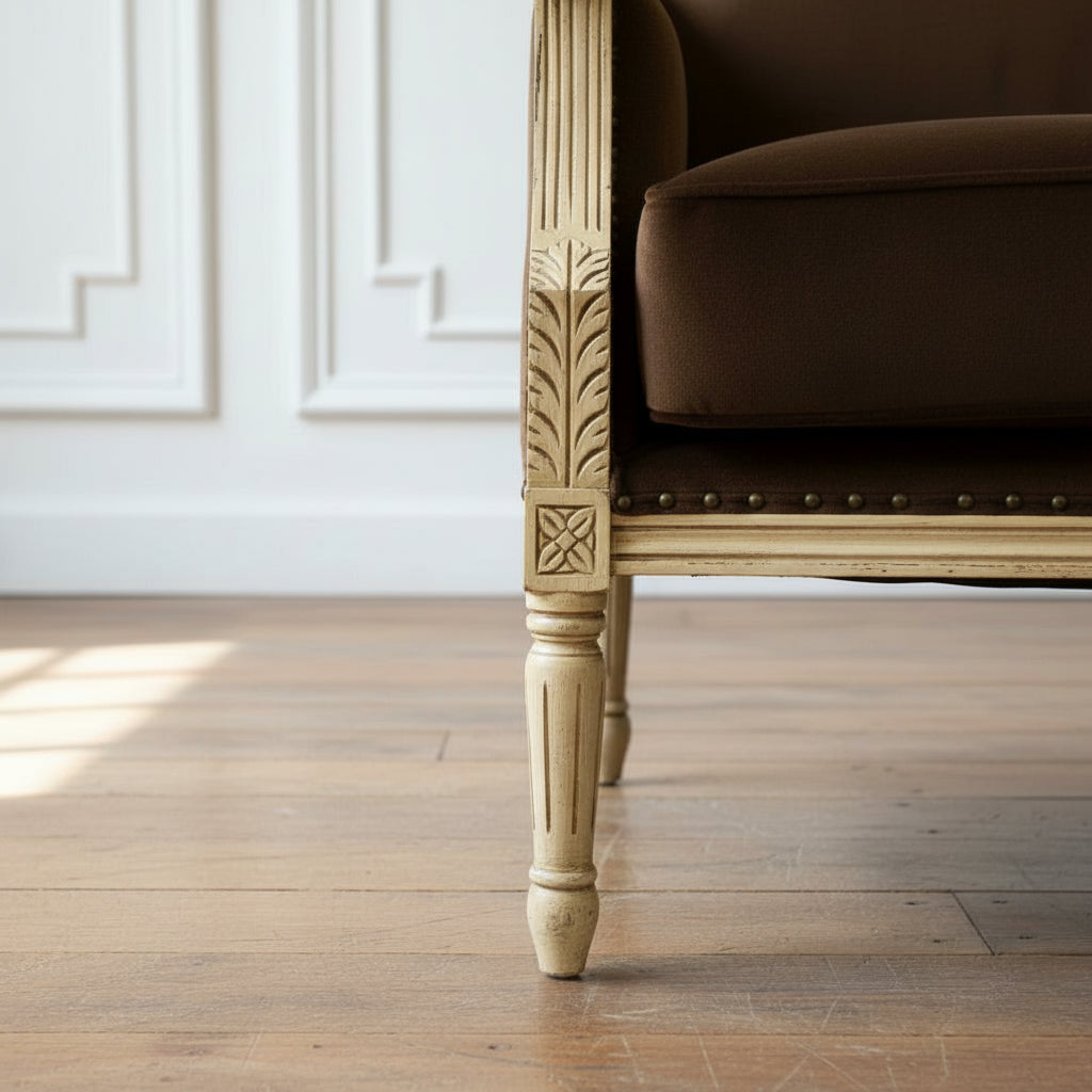 The Luxembourg Armchair (Marron Velvet)
