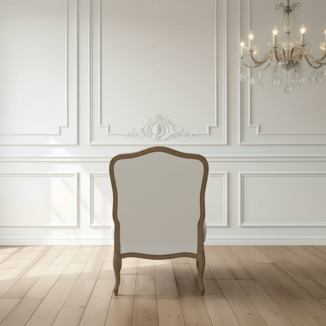 Reims Armchair (White Linen)