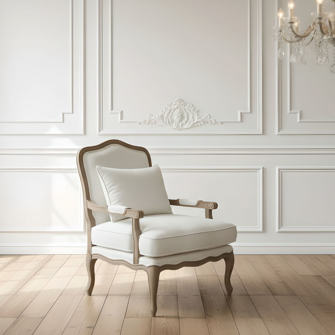Reims Armchair (White Linen)