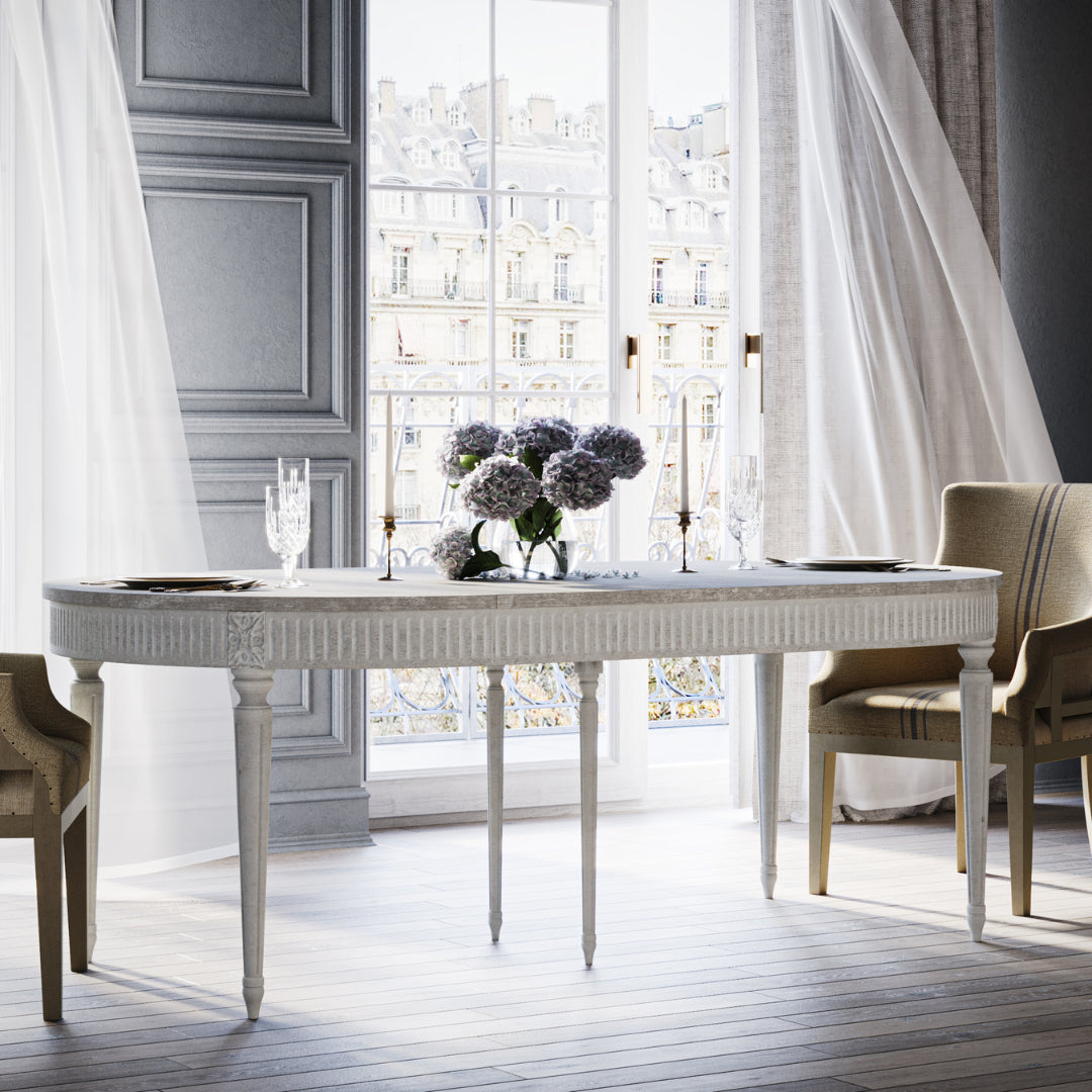 Gustavian Dining Table (Extendable)-Manoir
