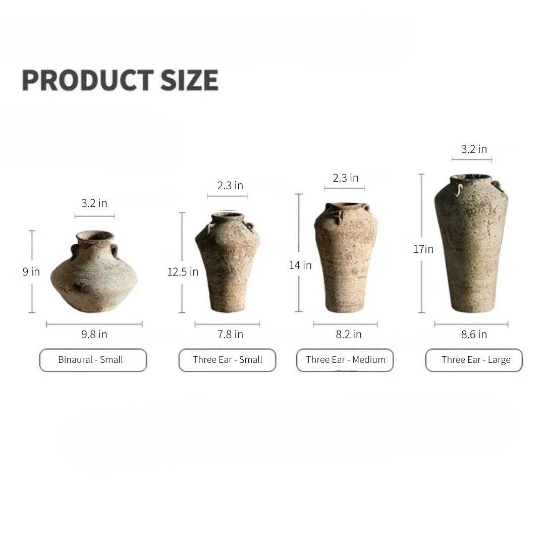 Handmade Vintage Stoneware Ceramic Vase
