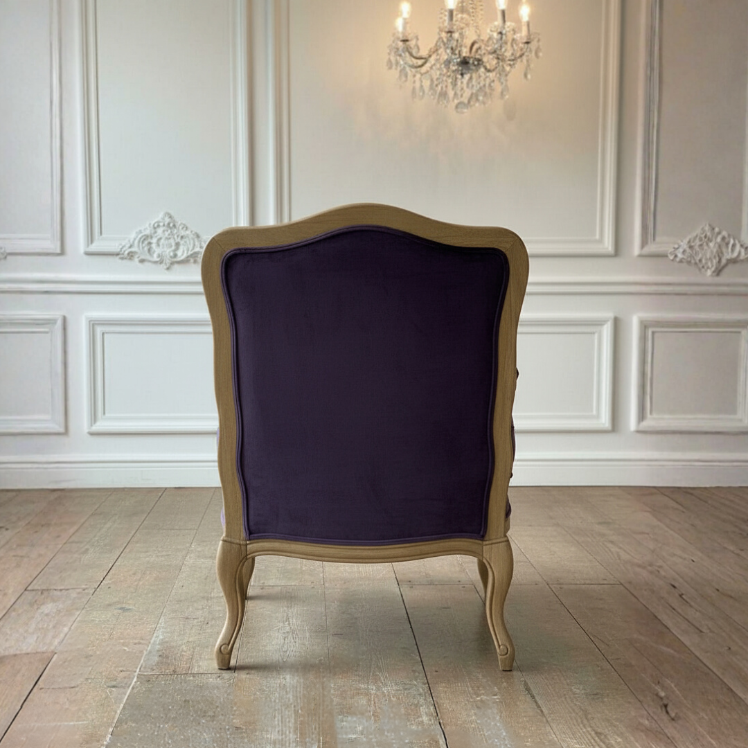 Reims Armchair (Aubergine Velvet)