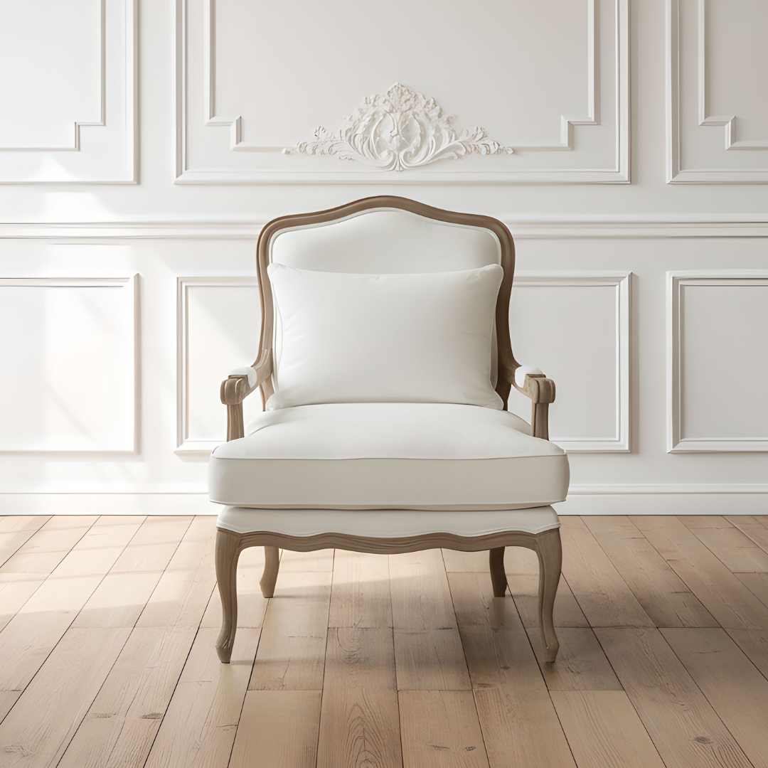 Reims Armchair (White Linen)