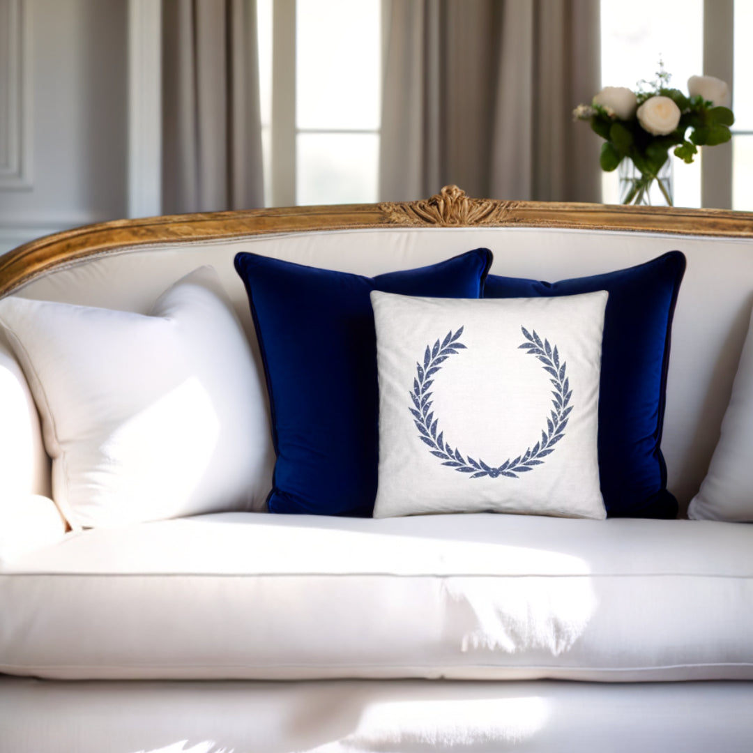 Soft Furnishings - French Provençal Laurel Throw Pillow