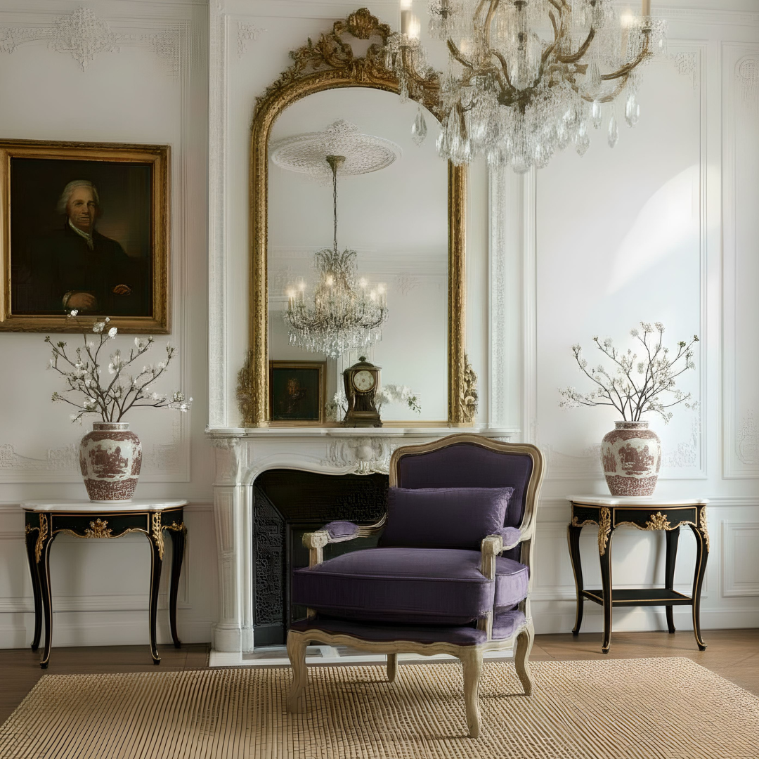 Reims Armchair (Aubergine Velvet)