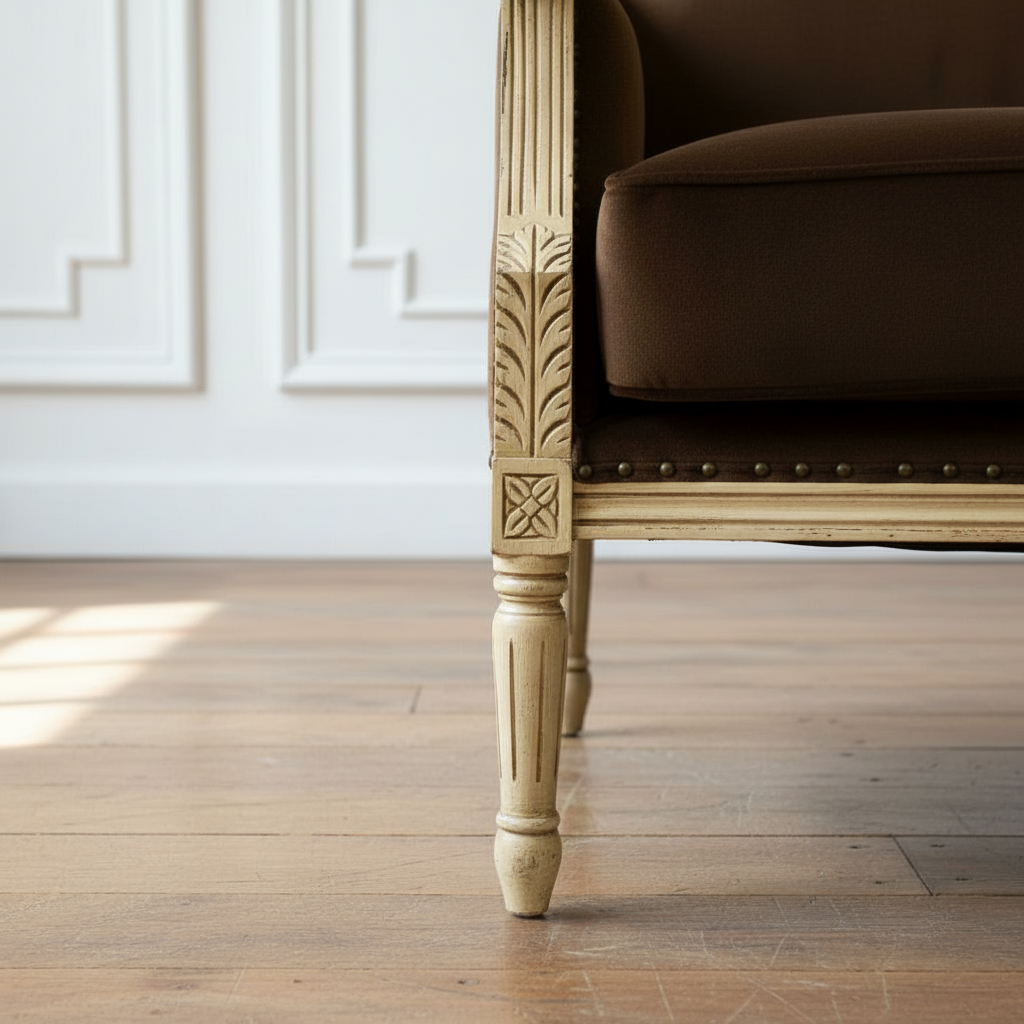 The Luxembourg Armchair (Marron Velvet)