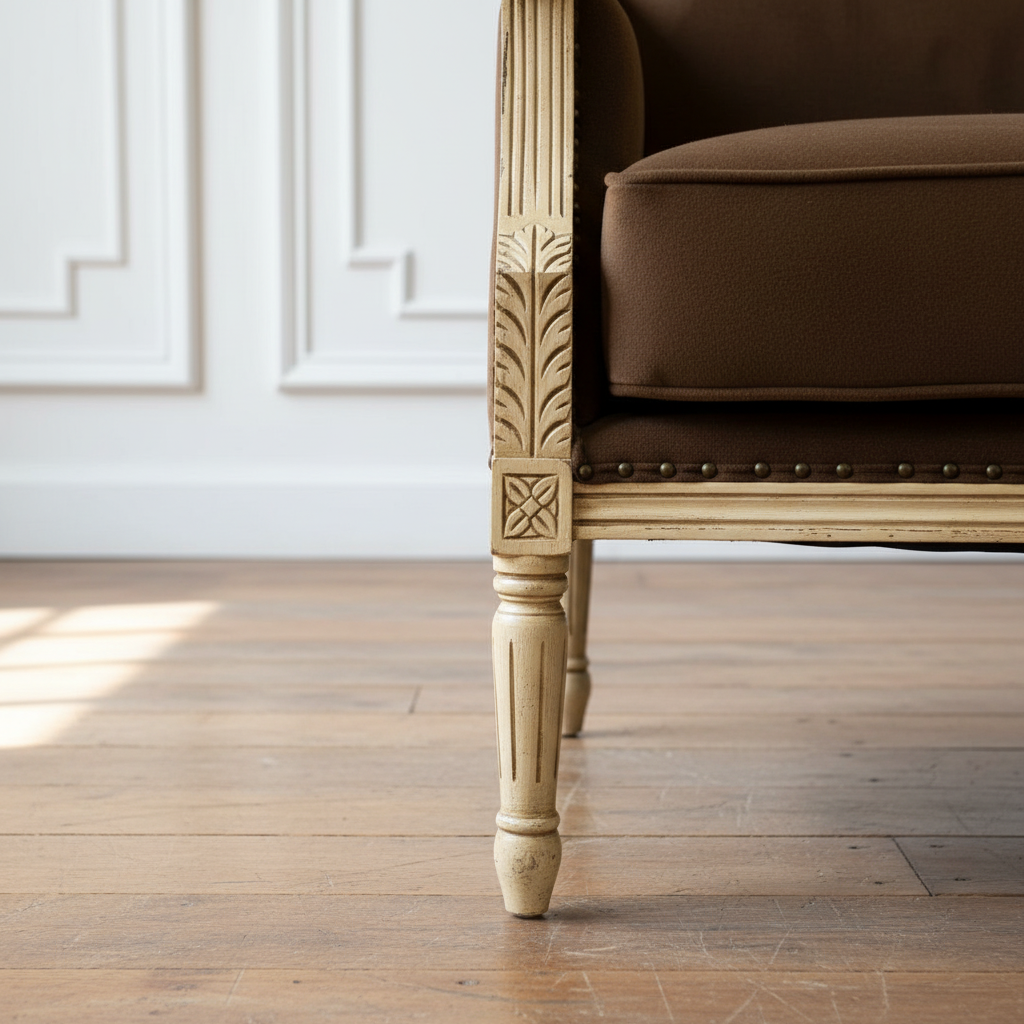The Luxembourg Armchair (Marron Velvet)