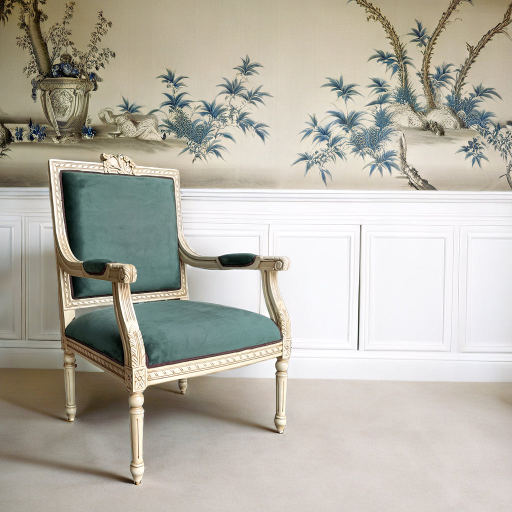 Furniture - The Élise Armchair (Ivy Velvet)