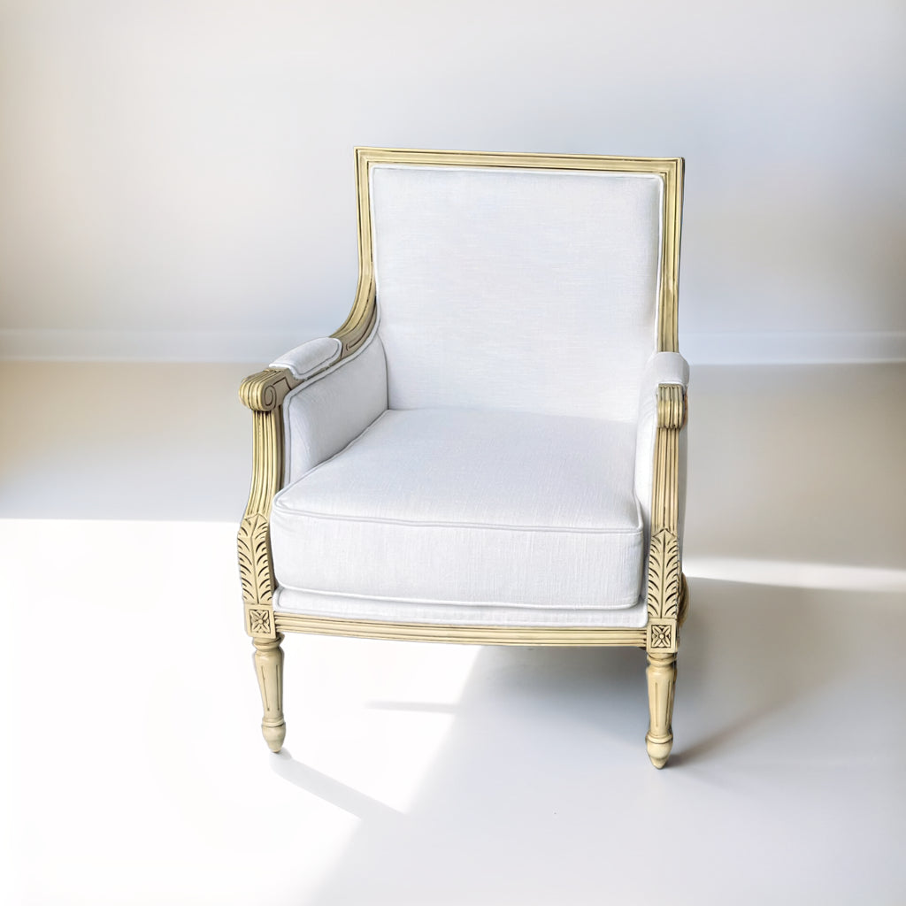 Furniture - The Luxembourg Armchair (White Linen)
